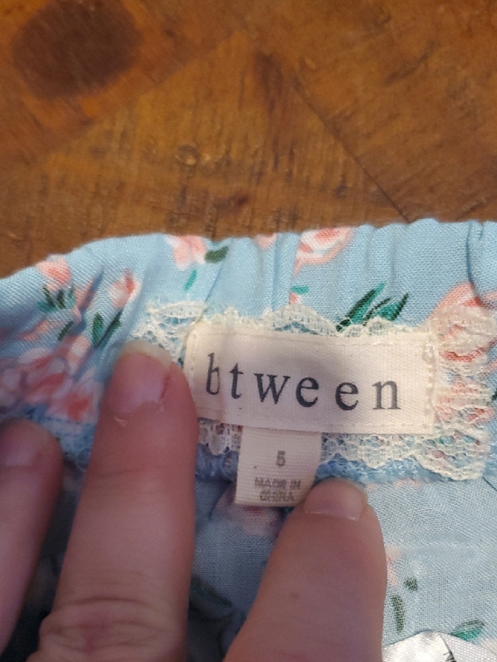btween Blue Floral Tassel Ruffle Shorts - Picture 2 of 4